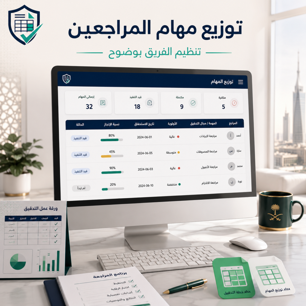 نموذج توزيع مهام المراجعين