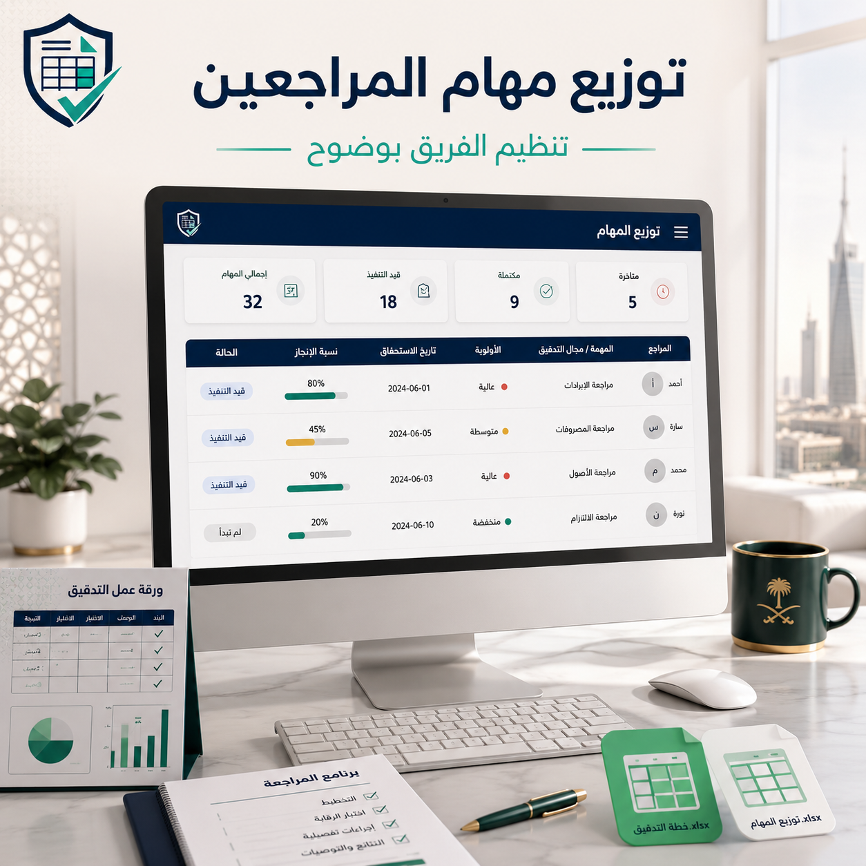 توزيع مهام المراجعين توزيع مهام المراجعين